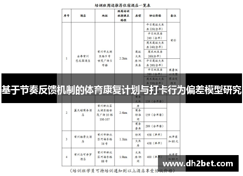 基于节奏反馈机制的体育康复计划与打卡行为偏差模型研究